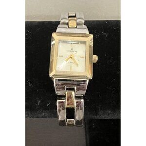 Vintage liz claiborne quartz watch Gold Silver Tone Non Working Decorative